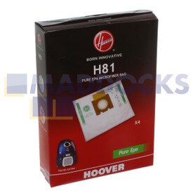 Echte Originele Hoover 'H81' Type Telios Extra Serie 'Pure EPA' SMS Microvezel Stofzuiger Stofzakken (Pack van 4)