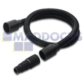Echte, originele Karcher WD2, WD3P, WD4 Premium-serie Flexibele 1 m aanzuigslang en adapter voor het verbinden van slang met de stofafvoeraansluiting van elektrisch gereedschap