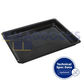 Echte originele Beko, Flavel, Lamona, Blomberg, Leisure Multi-Model Fitting Oven Geëmailleerde Lekpan Tray (462mm x 372mm x 38mm)
