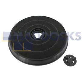 Compatibel voor Indesit, Ariston Type E233 koolstofkoolstoffilter (233 mm x 28 mm, verpakking van 1)