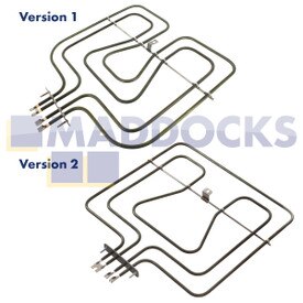 Compatibel grillelement voor AEG, Arthur Martin, ATAG, Corbero, Electrolux, Elektro Helios, Faure, Ikea, John Lewis, Moffat, Novamatic, Progress, Rex, Rosenlew, Zanker, Zanussi, Zoppas (230V)