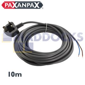 Universele grijze kabel en 13A-pluginrichting (2 pinnen x 0,75 mm, 10 m)