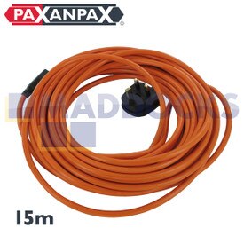 Compatibele oranje kabel en 13A-pluginrichting (3 pinnen x 1,5 mm en aansluiting van 10A, 15 m)