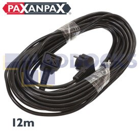 Compatibel voor Numatic Black Cable & 13A Plug Assembly met EU 2-pins connector (12M)