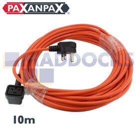 Compatibele oranje kabel en 13A-pluginrichting voor Numatic met 3-pinsaansluiting (10 m)
