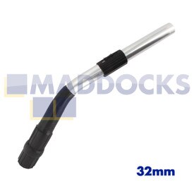 Universeel zwart plastic gebogen uiteinde voor zware toepassingen met lange aluminium inleg (32 mm)