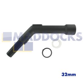 Universeel zwart plastic pistoolhandvat met in te klikken gebogen uiteinde voor Electrolux, Dirt Devil, Nilfisk, Numatic, Vax, enz. (32 mm)