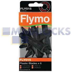 Originele plastic Flymo-bladen (pakket van 6) (FLY015)