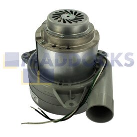 Originele door Ametek Lamb geproduceerde 3-fase tangentieel bypass-motor 7,2", 240V, 1450W, 116136-00