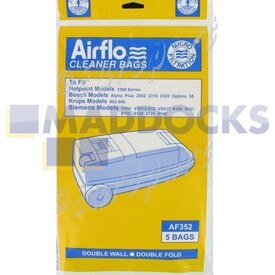 No Longer Available. Order 46-VB-352 [Compatible for Airflo AF352X 'Hotpoint 3390' SMS Bags (Pack of 5)]