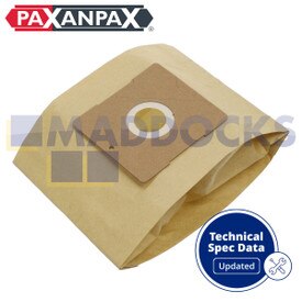 Compatibele papieren stofzakken VB165 voor Daewoo RC105 (pakket van 5)