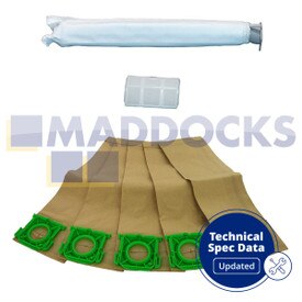 Compatibel onderhoudspakket VB475K met zakken en filters voor Sebo X-serie (pakket van 5 + 2)