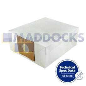 Compatibel met VB834 Truvox VTV Valet Tub Vac papieren zakken (pak van 10)