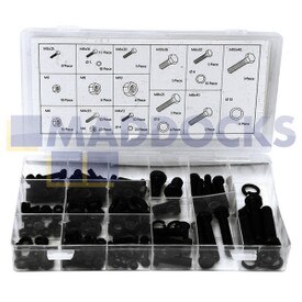 Origineel pakket met verschillende moeren en bouten van Rolson Tools (180 stuks)