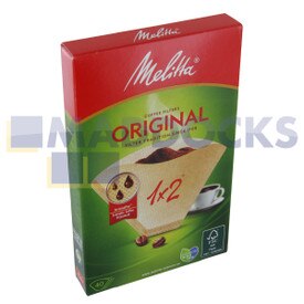 Echte, originele Melitta Original 1x2 Aromapor-type koffiefilters (pak van 40)