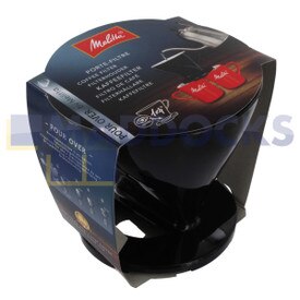 Echte, originele Melitta'Pour Over'-type 1X4-formaat zwart Plastic 2-kops filterhouder