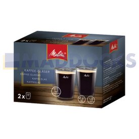 Echte originele Melitta dubbelwandige glazen koffie (pak van 2, 200 ml)