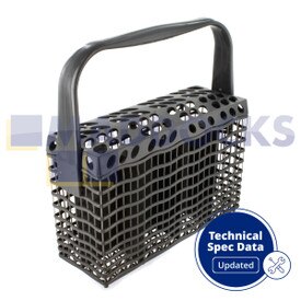 Originele universele donkergrijze bestekmand voor afwasmachines van Electrolux, type Slimline