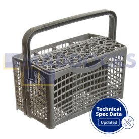 Universele Deluxe vaatwasser 2-in-1 volledige grootte en afneembare slimline bestekmand (230 mm x 130 mm x 145 mm)
