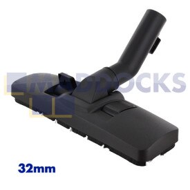 Originele zwart plastic zuigmond met dubbele pedaal voor het reinigen van vloeren met verlengde nekelleboog voor Numatic (32 mm x 32mm)