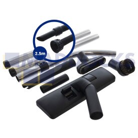 Compatibel Deluxe-pakket A1 met zuigmonden met hoogwaardige flexibele slang van 2,5 m, plumeauborstel en zuigmond voor het reinigen van vloeren van 300 mm voor Numatic