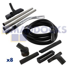 Compatibel Deluxe-pakket A1 met zuigmonden met hoogwaardige flexibele slang van 2,5 m, plumeauborstel en zuigmond voor het reinigen van vloeren van 300 mm voor Numatic