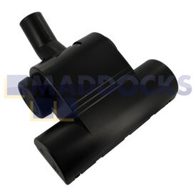 Universele zwart plastic turboborstel met achterwieltjes en verstelbare elleboog (200 mm x 32 mm)