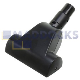 Universele zwarte kunststof mini-turboborstel met vaste elleboog (32 mm)