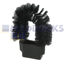 Universele zwart plastic radiatorreinigingsborstel voor zware toepassingen voor bevestiging op kierenzuigers van 32 mm tot 35 mm