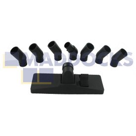 Universele zwart plastic combinatievloerborstel met verwisselbare ellebogen van 30-32-35-37 mm voor Philips, Hoover