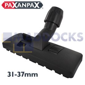 Universele zwart plastic zuigmond met dubbele pedaal voor meerdere modellen stofzuigers (30 - 37 mm)