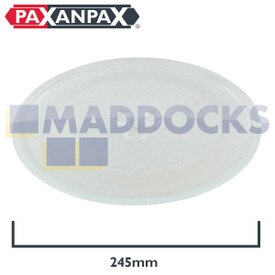 Universele glazen draaiplateau met 3 bevestigingspunten voor magnetrons (245mm)