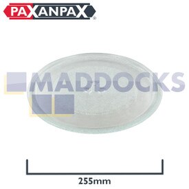 Universele glazen draaiplateau met 3 bevestigingspunten voor magnetrons (255 mm)