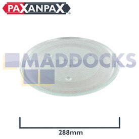 Universele glazen draaiplateau met 6 bevestigingspunten voor magnetrons (288 mm)