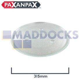 Universele glazen draaiplateau met 6 bevestigingspunten voor magnetrons (315 mm)