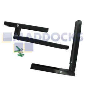 Universele zwart afgewerkte beugels voor uittrekbare arm en bevestiging voor aan de muur voor magnetrons