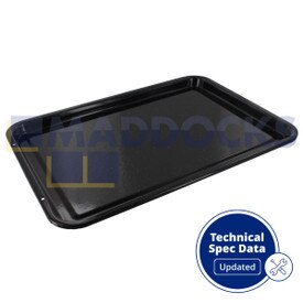 Universele emaillen lage bakplaat (417 mm x 300 mm x 21 mm)