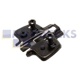 Genuine Original Hettich Universal Cross Mounting Plate With Direct Height Adjustment (Obsidian Black, Hole Line 37mm x 32mm, With Euro Screws, For Drilling Ø 5mm x 12mm, Distance 0.0mm)